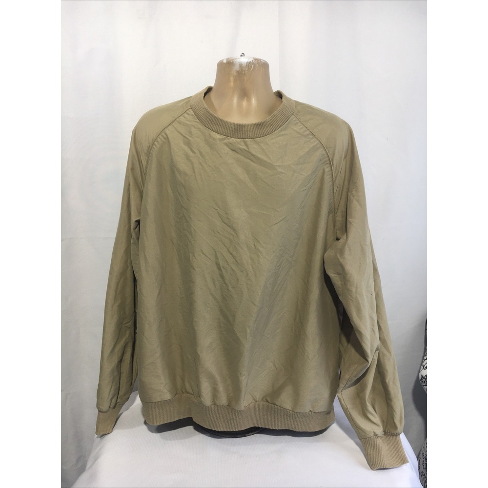 Nike Golf Men's Pullover Light Jacket Windbreaker Tan Long Sleeve XL